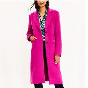 Loft pink wool blend coat